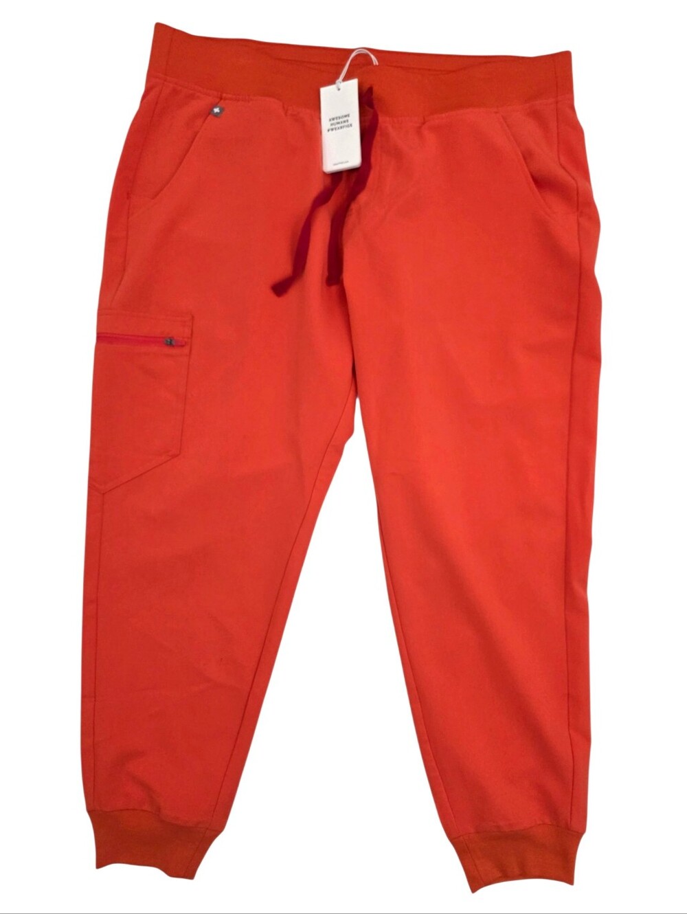 NWT FIGS XL Petite Orange Scurb Pants Bottoms Joggers Zamora Medical Scrubs